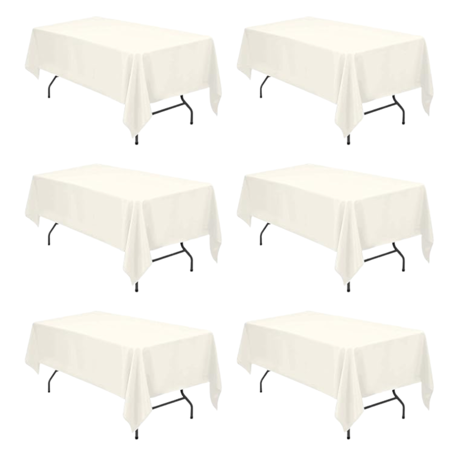 6' Ivory Tablecloth Rental